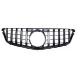 Car front grille compatible with Mercedes CW204 From Model 2008 to 2014 GT / Black With Chrome Color - Image 5