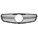 Car front grille compatible with Mercedes CW204 Model 2008 - 2014 / Diamond Chrome  Color - Image 4