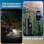 Portable wireless air blower and pump, works without connections, “Wireless & Car Lighter ”, capacity 100 watts, equipped with a double battery 4000 mAh / Model CZK-3690 - Image 7
