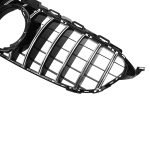 Car front grille compatible with Mercedes CW205 Model 2019 - 2021 GT Without Camera Hole / Chrome  Color - Image 3