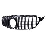 Car front grille compatible with Mercedes CW205 From Model 2015 to 2018 GT With camera Hole / Chrome Color