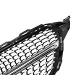 Car front grille compatible with Mercedes CW205 Model 2015 - 2018 Without Camera Hole / Diamond Chrome  Color - Image 5