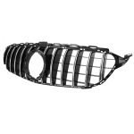 Car front grille compatible with Mercedes CW205 Model 2015-2018 With Camera Hole / Chrome  Color