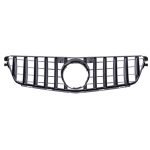 Car front grille compatible with Mercedes CW204 From Model 2008 to 2014 GT / Black With Chrome Color - Image 4