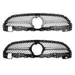 Car front grille compatible with Mercedes CW206 Model 2021 / Diamond Glossy Black Chrome  Color - Image 4