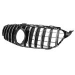 Car front grille compatible with Mercedes CW205 Model 2019 - 2021 GT Without Camera Hole / Chrome  Color
