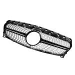 Car front grille compatible with Mercedes CLA W117 / Diamond Black Color