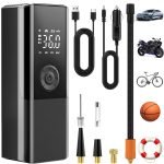 Portable wireless air blower and pump, works without connections, “Wireless & Car Lighter ”, capacity 100 watts, equipped with a double battery 4000 mAh / Model CZK-3690