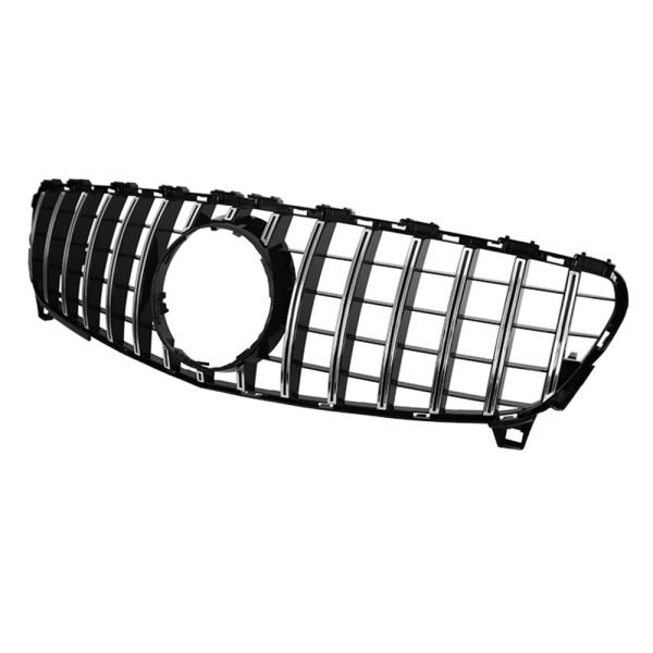 Car front grille compatible with Mercedes A Class W176 Model 2016-2018 / Chrome Color