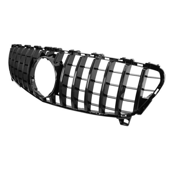 Car front grille compatible with Mercedes A Class W176 Model 2016-2018 GT / Black Color