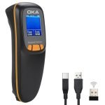 OKA Laser barcode scanner - QR Code, high-quality wireless, has a screen to show barcode reading and works with Bluetooth - 2D / Model OKA HC-300RS
