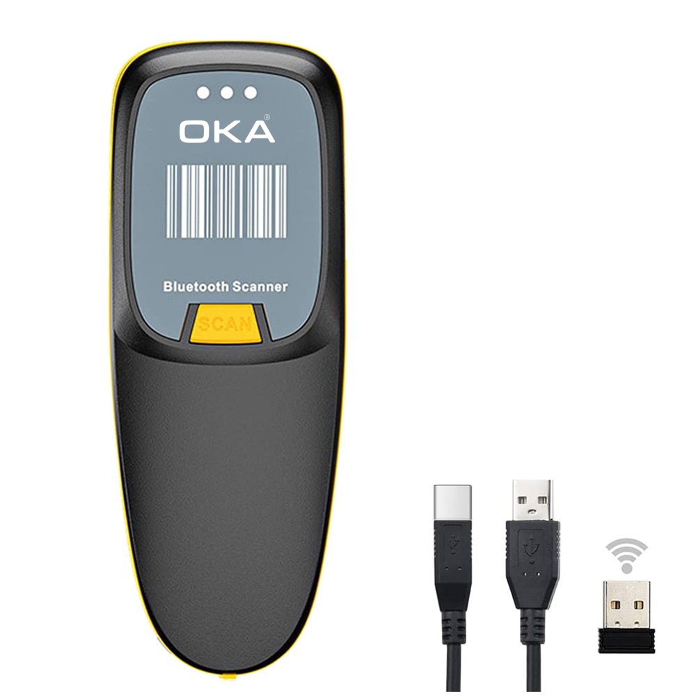 ad56as4d564as6d54asd6 OKA laser barcode scanner - QR Code, high-quality wireless that works with Bluetooth - 2D / Model OKA HC-300RS - Image 1