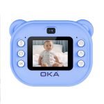 OKA Instant photo printing camera with thermal printer for children - Model JK10 / Blue Color