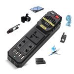 Power adapter from 12 volts to 220 volts, capacity 200 watts, works through the car lighter / Model E8981 - Image 2