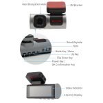 OKA Dash Cam Car Recorder 1080 HD Night Vision Infrared Sensor / Model BGV200 - Image 7