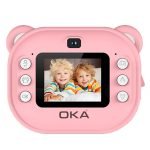OKA Instant photo printing camera with thermal printer for children - Model JK10 / Pink Color