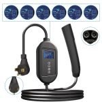 ⁦شاحن سيارة كهربائي محمول متوافق مع سيارات Tesla التي تشحن بالكهرباء  3.5 كيلو واط - 16 امبير 250 فولت  / موديل D16A1⁩ - الصورة ⁦4⁩