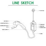 ⁦شاحن سيارة كهربائي محمول لجميع السيارات التي تشحن بالكهرباء  3.5 كيلو واط - 16 امبير 250 فولت - 10 متر  / موديل D16A⁩ - الصورة ⁦9⁩