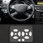 Cover car seat control buttons For Mercedes E & C & S & GLK ( 12 Pieces ) / Silver Color