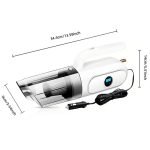 ⁦مكنسة كهربائية متعددة الوظائف للسيارة  - 4 في 1  12V - 2000mAh - 10000Pa - 120W/ موديل A3 - لون ابيض⁩ - الصورة ⁦4⁩