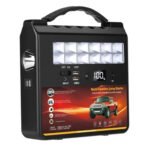 جامب ستارتر ( باور بانك ) للسيارة 59800 ميللى امبير يتميز بوجود 2 مخرج يو اس بى بالاضافة الي سماعة داخلية لسماع الاغاني / لون اسود