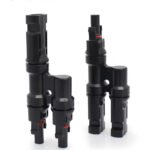 Solar T-branch connectors for 2-way parallel connection