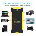 ⁦باور بانك متعدد الاستخدامات 82800 مللي امبير مع منفاخ هواء للسيارة يتميز بوجود 4 مخرج يو اس بى لشحن الاجهزة / لون اصفر JX19-TM19⁩ - الصورة ⁦2⁩