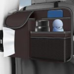Multifunctional Car Back Seat Storage Bag Organizer / Model RRE10 – Brown Color - Image 2