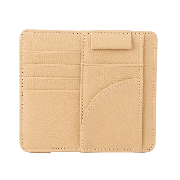 Multi-functional car organizer and bag to organize the license and all personal cards / Model EWW10 – Beige Color