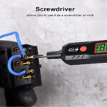 ⁦قلم اختبار كهربائي جهد 12- 300 فولت بشاشة ال سي دي  وكاشف نقاط انقطاع الكابلات الحية مع مصباح يدوي⁩ - الصورة ⁦3⁩