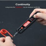 ⁦قلم اختبار كهربائي جهد 12- 300 فولت بشاشة ال سي دي  وكاشف نقاط انقطاع الكابلات الحية مع مصباح يدوي⁩ - الصورة ⁦5⁩