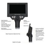 G1200 12MP Digital Microscope with 7" LCD Screen - Magnification up to 1200x | With Aluminum Alloy Stand Ideal for Electronics and Precision Soldering Inspection - Image 8