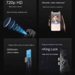 ⁦قفل بوش الذكي كالون مناسب لجميع الأبواب يعمل بالبصمة وكلمة المرور والمفتاح والشفرة ويمكن التحكم به من خلال الجوال / موديل FU8⁩ - الصورة ⁦4⁩