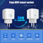 Smart socket with Wi-Fi meter, compliant with European standards, Alexa voice control, and remote control timer. - Image 4