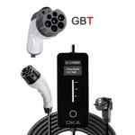 شاحن أوكا المحمول للسيارات الكهربائية (شاحن EV) GBT مقاوم للغبار ورذاذ الماء، 16 أمبير، 3.5 كيلو واط / موديل TurboVolt