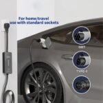 ⁦شاحن أوكا المحمول للسيارات الكهربائية (شاحن EV) GBT مقاوم للغبار ورذاذ الماء، 16 أمبير، 3.5 كيلو واط / موديل TurboVolt⁩ - الصورة ⁦5⁩