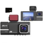Dash Cam Front And Inside With 32G Card 1080P For Cars 170 Degrees Wide Angle2.0'' Screen Dashcam-Sensor Loop Recording WDR Night Vision / Model DC 77