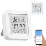 ⁦مقياس حرارة ورطوبة ذكي بشاشة LCD، مزود بمستشعر واي فاي لقياس درجة الحرارة والرطوبة / موديل TH06⁩ - الصورة ⁦3⁩