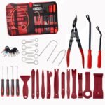A set of tools for dismantling, repairing and installing dashboard / 43 Pieces – Red Color